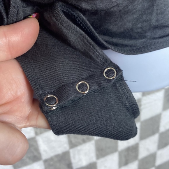 Free people intimately, medium floral long sleeve, semi sheer bodysuit - Picture 3 of 5